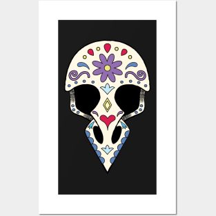 Bird sugar skull Posters and Art